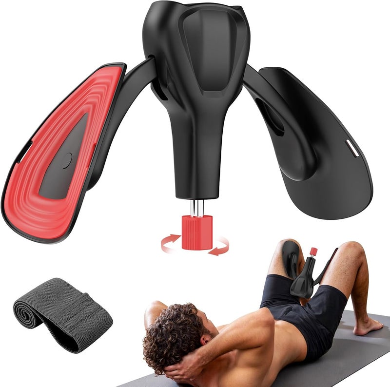 TINRIEF Pelvic Floor Exercise Devices 77 lb Adjustable Kegel Inner Thigh Exerciser and Hip Trainer Workout Equipment for Home Postpartum Recovery Women Men, with Band - Image 1